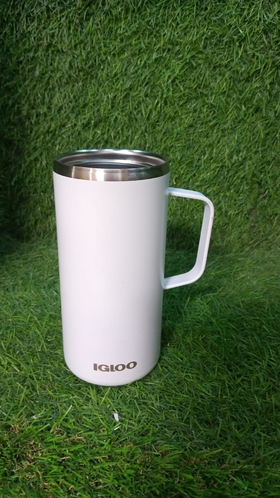 STEEL BIG COFFEE MUG PREMIUM CUP FOR COFFEE TEA COCOA, CAMPING MUGS WITH HANDLE, PORTABLE & EASY CLEAN (1Pc) - Springkart