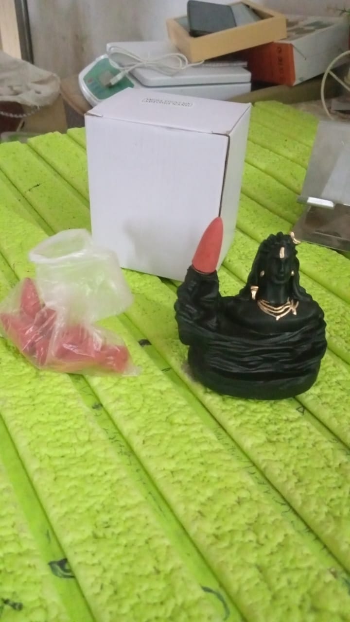 Adiyogi Shiva Backflow Smoke Fountain Incense Holder Burner (1 Pc) - Springkart
