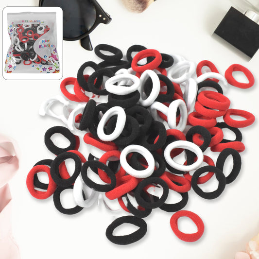 Small Hairbands Bands For Hair Rubber Bands (Pack Of 50 Multicolour) - Springkart