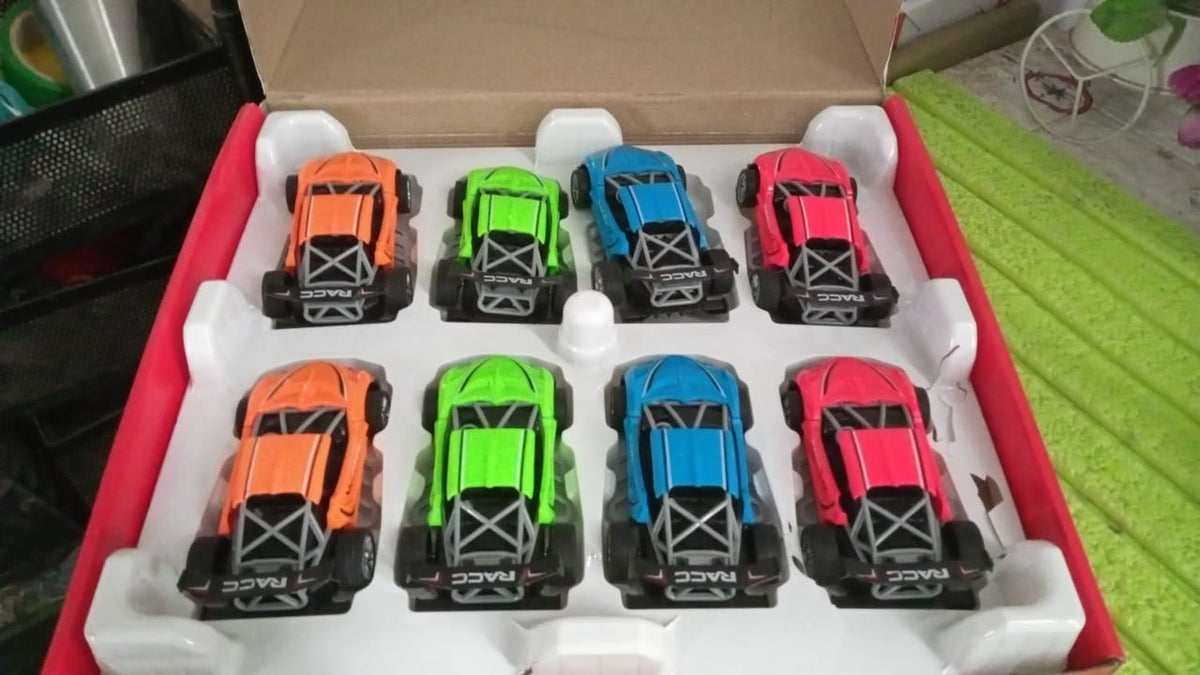 Mini Pull Back Racing Car Widely Used By Kids & Children (8 Pcs Set / Mix Color) - Springkart