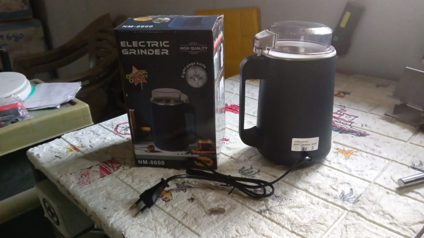 Electric Coffee Powder Grinding Machine, Stainless Steel Electric Spice Grinder Fine Powder, Multifunctional Powder Grinder for Kitchen, Coffee Grinder Machine for Home (300 Watt) - Springkart