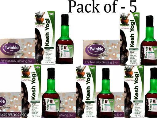 New Kesh Yogi Oil & Tinkle Soap Combo For Whitening Skin & Long Hair 175gm x 5 - Springkart