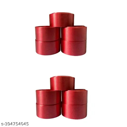 Pack of 10 Pcs 1 Inch Red Plastic Curling Ribbon Roll 10 Mtr Each for Flower Making Party Balloon Decorations - Springkart