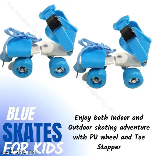 Skating Shoes Adjustable up to 5-12 Years Age Group (Blue Colors Skating) - Springkart