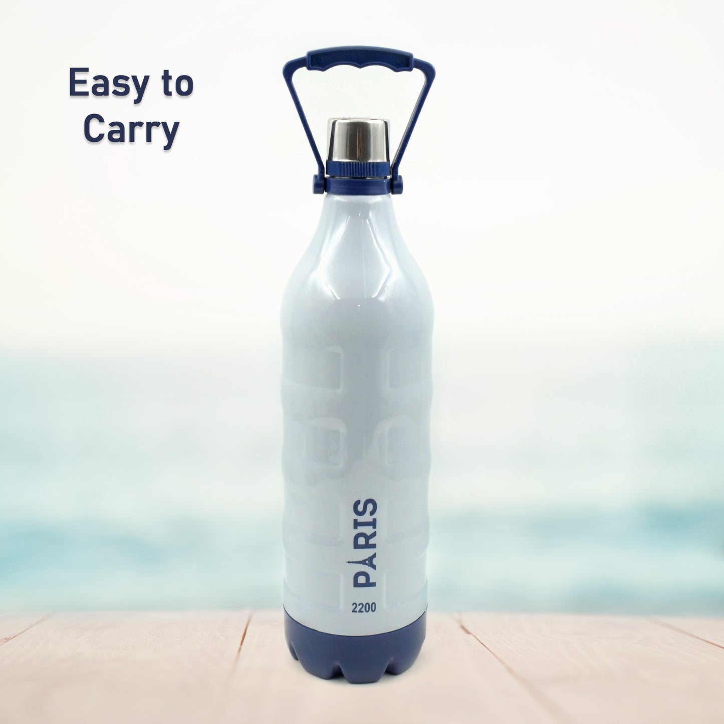 Plastic Sports Insulated Water Bottle With Handle Easy To Carry High Quality Water Bottle Bpa-free Leak-proof For Kids School For Fridge Office Sports School Gym Yoga (1 Pc 1500ml 2200ml) - Springkart