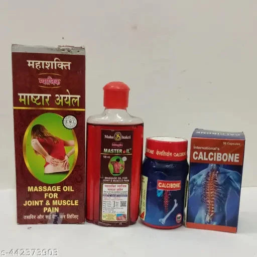 CALCIBONE 50 capsules + MAHA SHAKTI MAGIC MASTER OIL 100 ML - Springkart