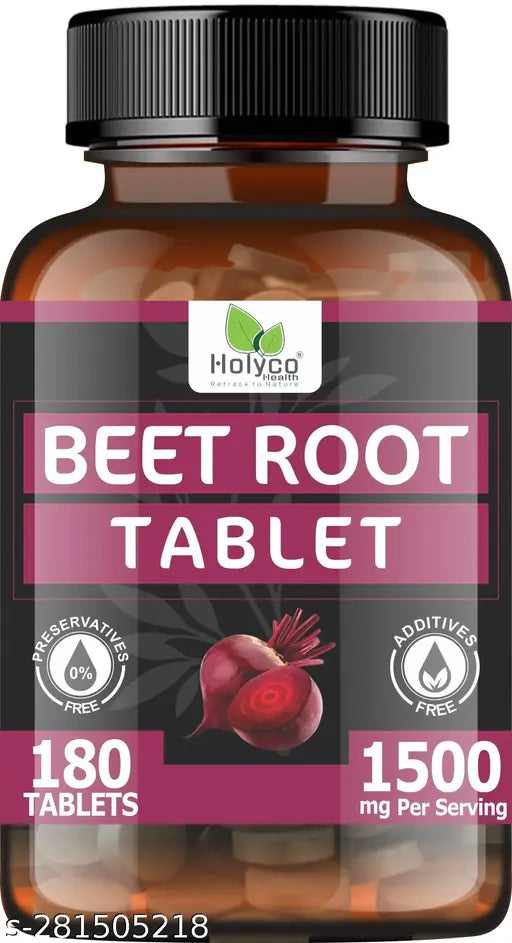 Red beet Root Natural, No Additivies and Preservetives Tablet - 180 tablets - Springkart