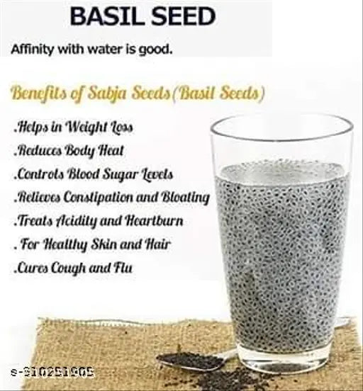 Organics raw basil seeds(50g) for Weight Loss - Springkart