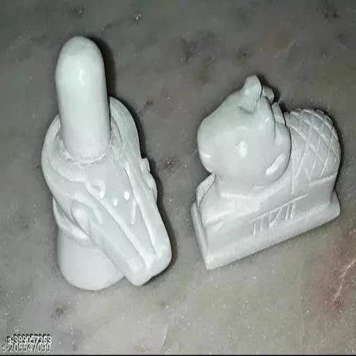 Small Marble Stone Shivlinga Nandi Ji Set Shivling Nandi Shivlingam Nandi Moorti Idol - Springkart