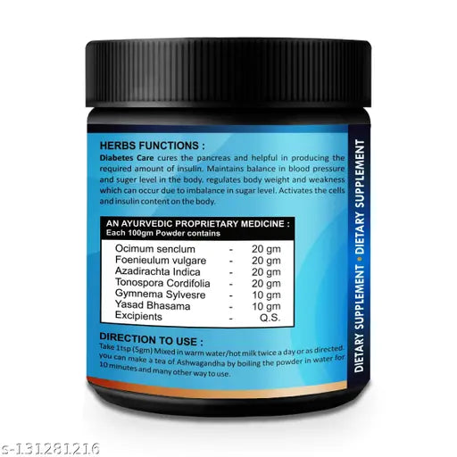 Diabetes Care Natural Powder For Diabetes Control & Immunity Support, No Added Sugar - Springkart