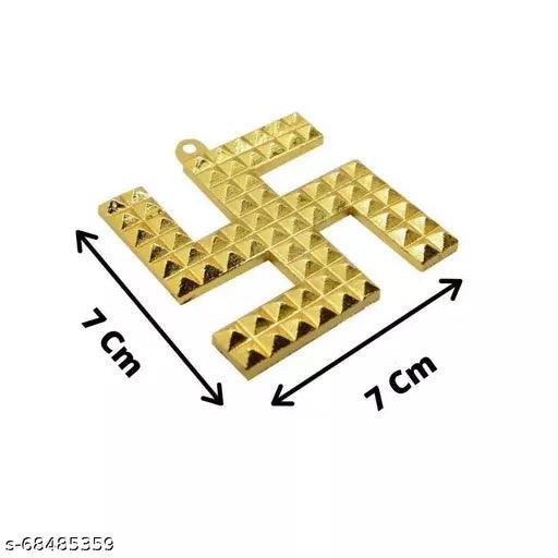 Vastu Brass Swastik Pyramid Wall Hanging Yantra for Positive Energy - Springkart