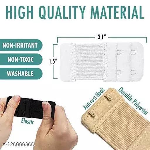 Women Bra Hook Extender - 2 Hook 3 Eye With Extra Elastic - Springkart