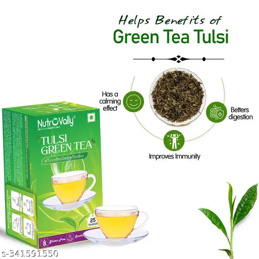 Green Tea Tulsi For Weight Management | 100% Natural & Fresh Leaves Green Tea_50 Tea Bags - Springkart