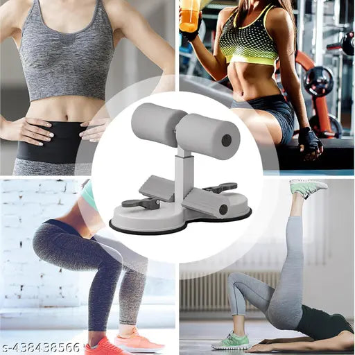 Portable Sit-Up Assistant Device,Fixed Foot Abdominal Muscle Trainer Device,with Foam Padded for Floor,Home Workout(Grey) - Springkart