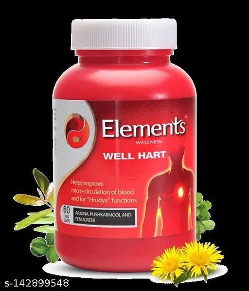 Elements Wellness Well Hart 60 Veg Caps - Springkart