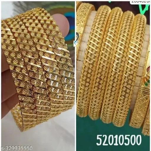 new designer premium quality gold plated 8 pc bangle combo - Springkart