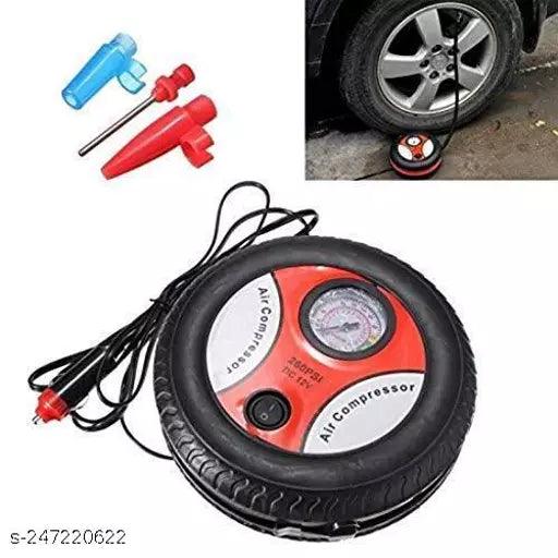 Portable Electric Mini DC 12V Air Compressor Pump for Car and Bike Tyre Tire Inflator - Springkart