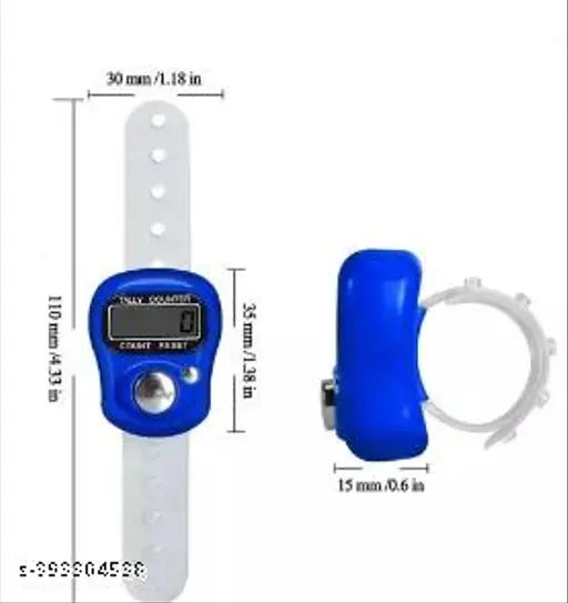 Digital Electronic Mini Finger Ring Hand Tally Counter Pack of 3 ( Assorted Colour ) - Springkart