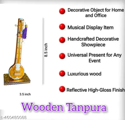 Wooden Multi Unique Showpiece Tanpura