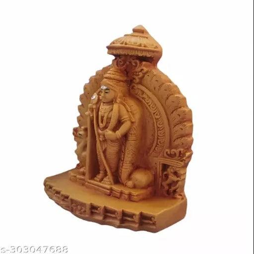 Shree Murugan Statue Idol for Pooja Room,Office and Home Decorative Figurine-12cm (Brown Colour) - Springkart