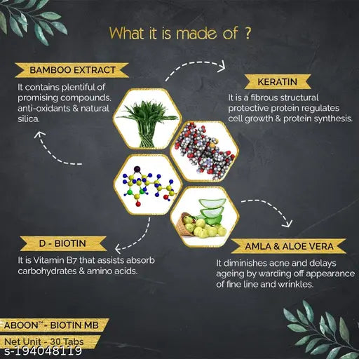 ABOON HAIR NAILS SKIN BIOTIN MULTIVITAMINS TAB