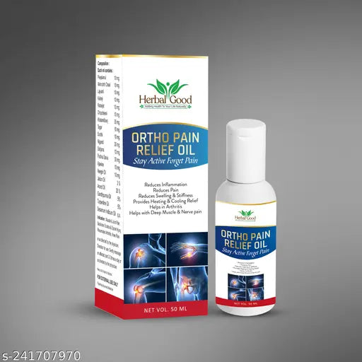 Herbal Good Ortho Pain Relief Oil for Joint, Body, Back, Knee, Legs, Shoulder Mahanarayan Oil -100ml (Pack of 2) - Springkart
