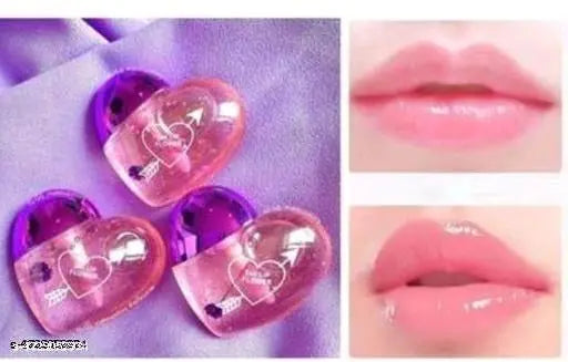 Heart Liquid Lip Gloss Tint Longlasting And Waterproof (pack Of 3) - Springkart