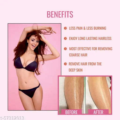 Hair Removal Brazilian Hard Wax Beans For Face,(Rose Pink, 100 Gram) - Springkart