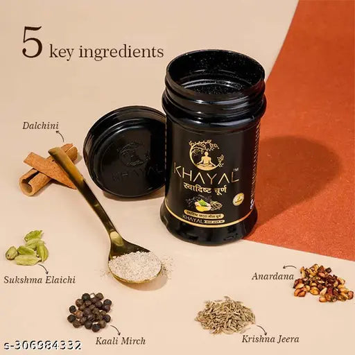 Khayal Swadisht Churna 100 % Ayurvedic Churna for Acidity, Gas 200gm - Springkart