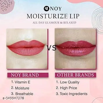 NOY Frontier Chic: 100% Non Transfer Western-Inspired Matte Smudgproof Lipstick (Sets 4) Brown, Pink, Mauve #WC118