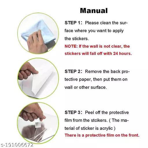 WallDaddy Mirror Stickers for Wall | Pack of (19 Silver Hexagun - 3D Acrylic Decorative Mirror Wall Stickers , Mirror for Wall | Home | Almira | Bedroom | Livingroom | Kitchen | Hall | KidsRoom Etc. - Springkart