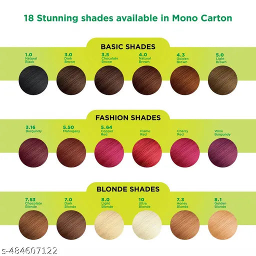 Nisha Cream Hair Color Rich Bright Long Lasting Hair Colouring For Ultra Soft Deep Shine 100% Natural Herbs 40gm Light Brown (Pack of 10) - Springkart