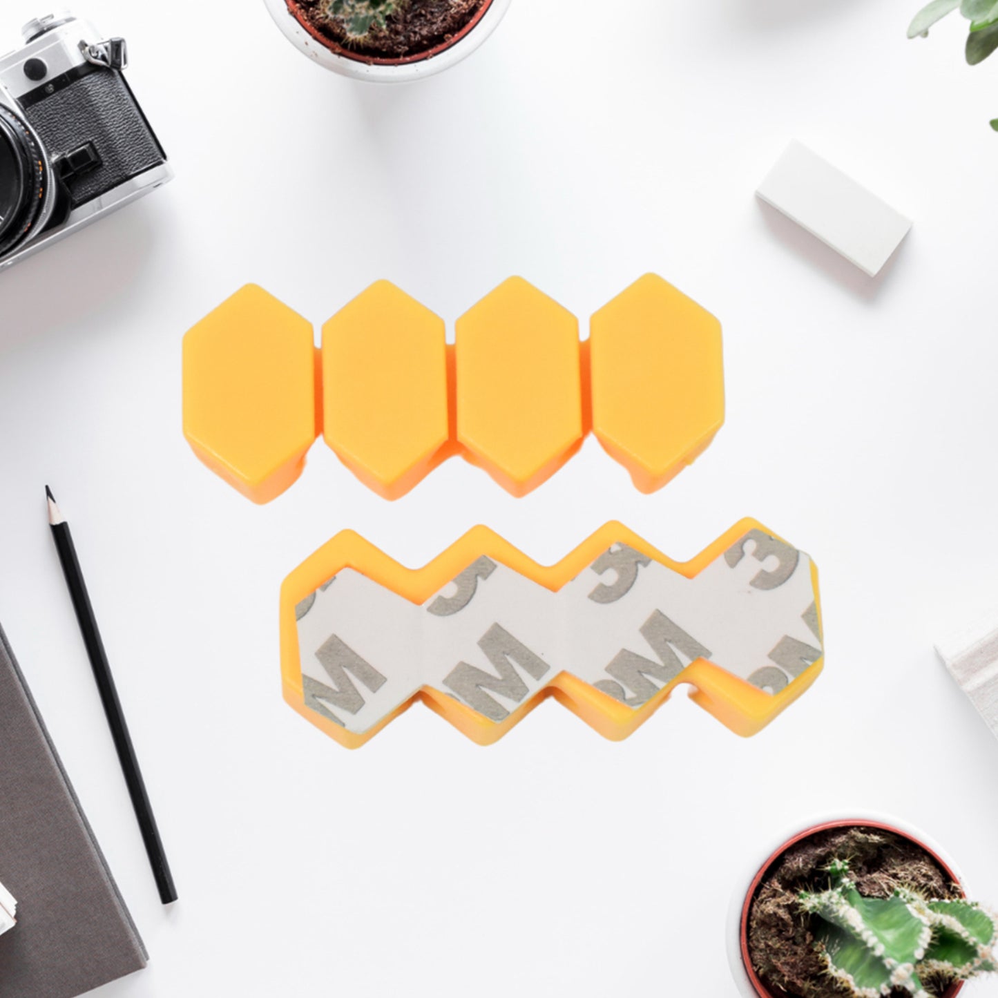 Self Adhesive Hooks For Cable Clips Desktop Cable Organizer (6 Pcs Set Mix Design) - Springkart