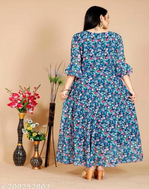 Gola Digital Printed Kurti-Gown - Springkart