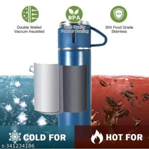 Double Wall Stainless Steel Thermo 500ml Vacuum Insulated Bottle - Springkart