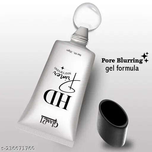 Glam21 Face Primer For Easy Makeup & Pore Minimize | Gel-like Texture | Perfect Coverage | Lightweight | With Skin-Softening Apricot Essence | 25 gm
