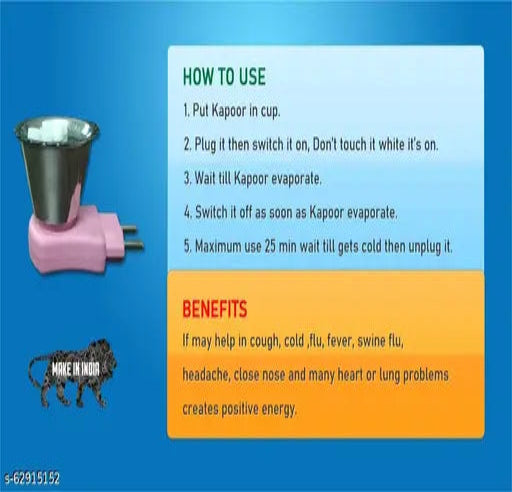 Electric Kapoor Dani Stand Kapur Incense Burner Pack of 1 - Springkart