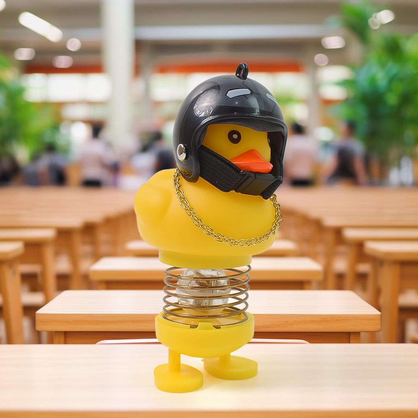 Spring Doll Dance Toy Duck Car Bicycle Bell With Propeller Helmet (1 Pc Mix Design) - Springkart