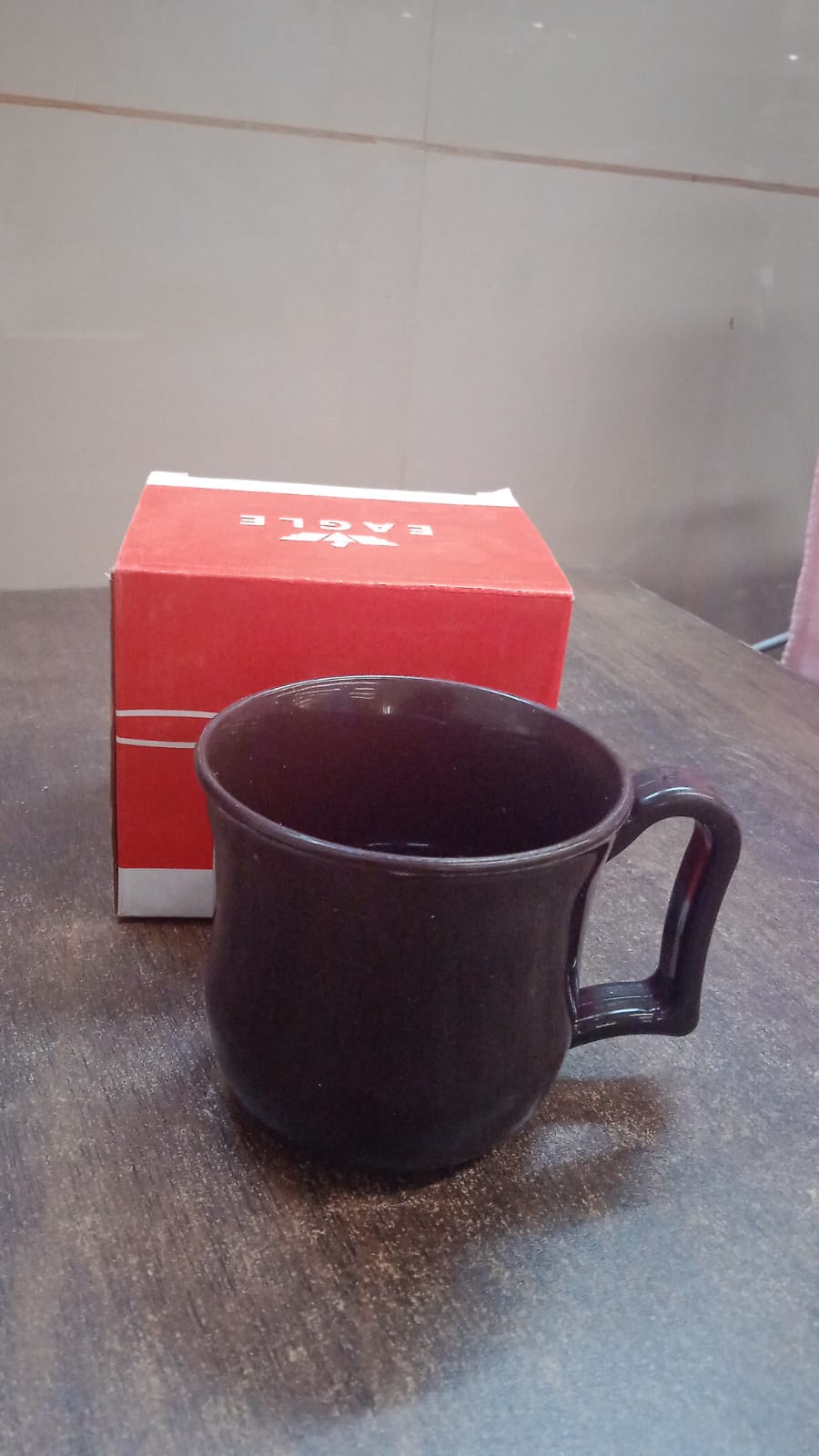 Premium Plastic Coffee Tea Cups Mug With Handle (1 Pc With Color Box Black) - Springkart