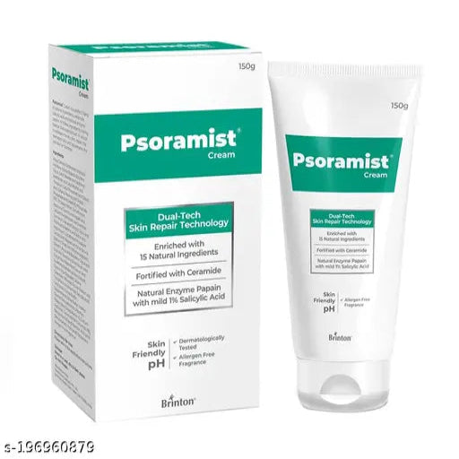 Psoramist Moisturizing Cream, 150 gm | Dual-Tech Skin Repair Technology | Enriched with 15 Natural Ingredients