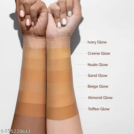 Mamaearth Glow Serum Foundation with Vitamin C & Turmeric for 12-Hour Long Stay- 06 Almond Glow - 30 ml