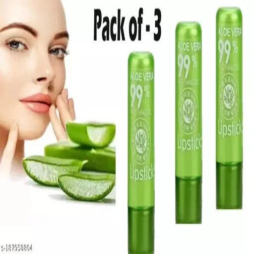 Aloe Vera 99% Smoothing Gel Lip Balm Pack of - 3 - Springkart
