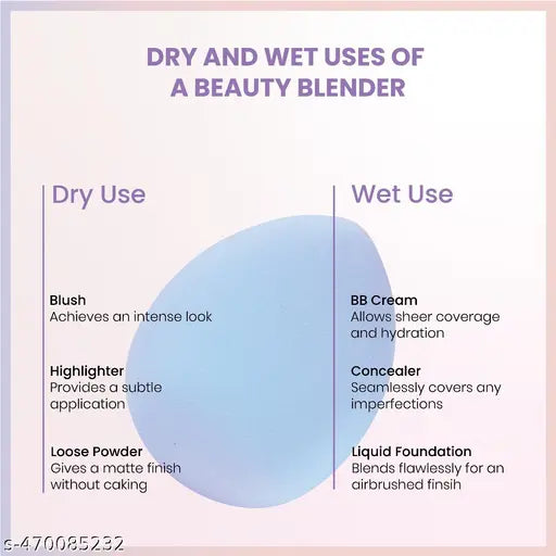 Beauty Ultra soft Blender Makeup Sponge Set of 4 (Multicolor)|Travel Size Cosmetic Blender - Springkart