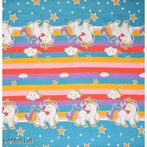 PY Alliance 180 TC 3D Printed GlacecottonCotton 1 SingleBed Bedsheet with 1 Pillow Covers (Size - 60x90 Inches) - Springkart