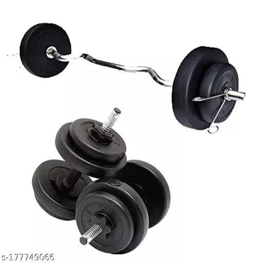 Home Gym Equipment’s for Men, Women Fitness Kit (30 Kg) One Pair Dumbbell Rods, PVC Dumbbell Plates, Exercise Set, Home Gym Kit - Springkart