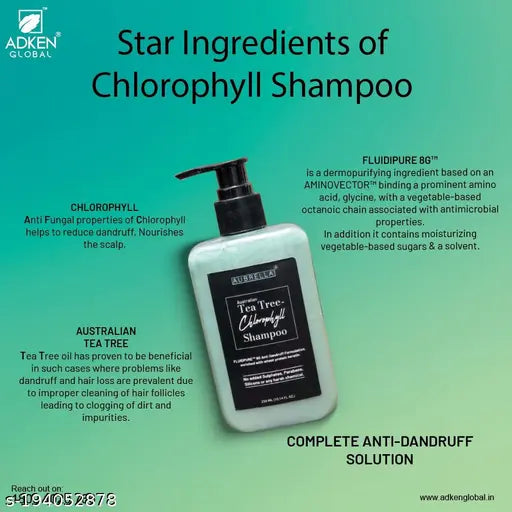 Adken chlorophyll tea tree shampoo - Springkart
