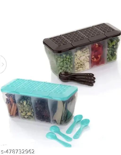 4 in1 Kitchen Storage Container For Storage Organizer( 1800ml) , 2 pcs - Springkart