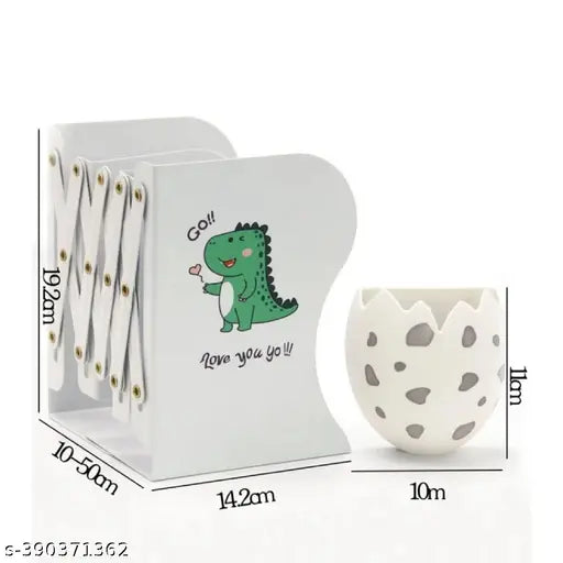 Extendable Book Stand/Organizer + Pen Holder - Metal Retractable - Springkart
