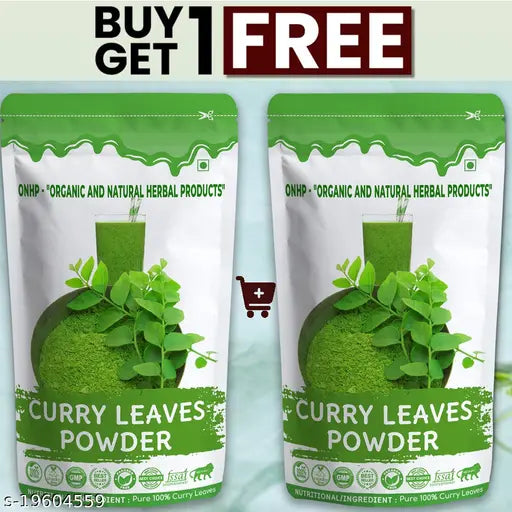 Curry Leaves Powder (Sweet Neem,Kadi Patta) for Hair Growth and Weight Loss- 200 Gram (Pack of 2) - Springkart