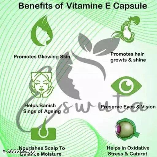 Vitamin E 400 for Face and Hair, Antioxidant Support and Immunity Booster, Controls Wrinkling, Skin Dehydration, 30 Cap - Springkart